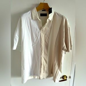 NWT Mens Abercrombie polo in multi white block
